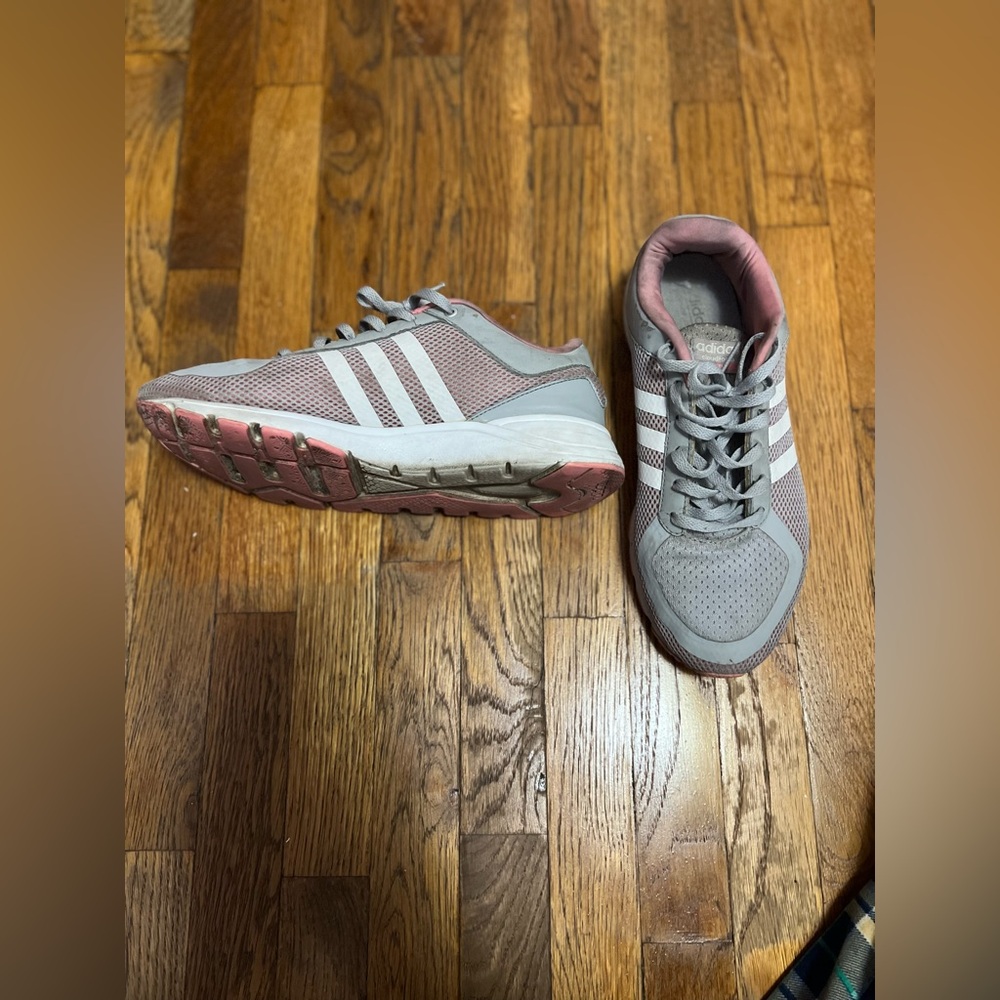 Grey & Pink Adidas Sneaker Shoes